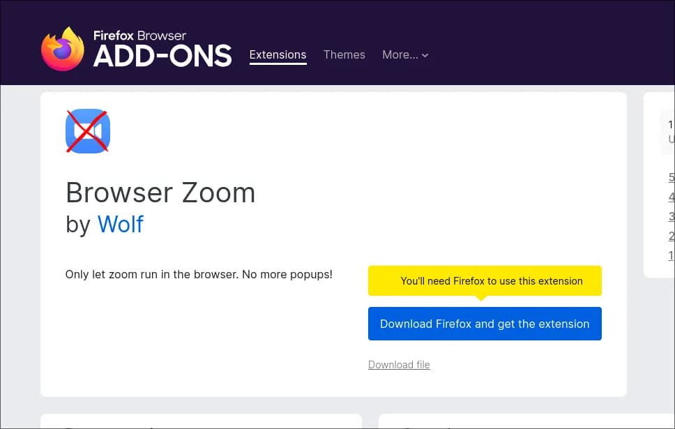 Extension Listing