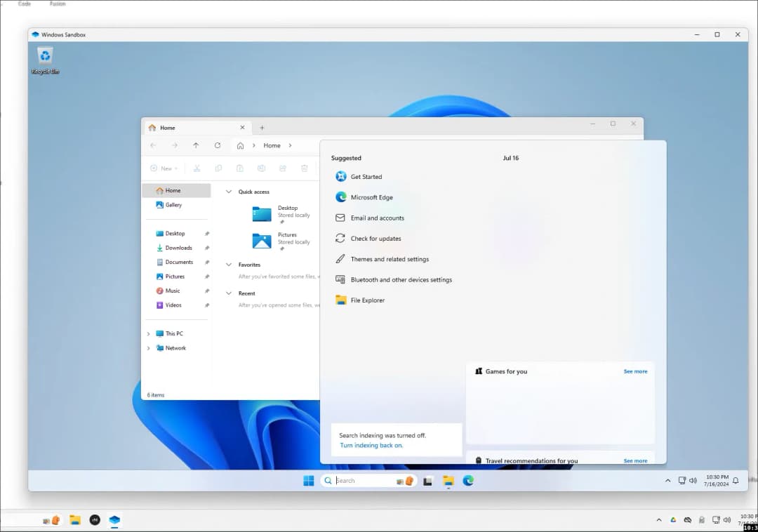 Windows sandbox