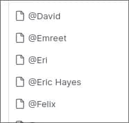 Notes prefixed with @