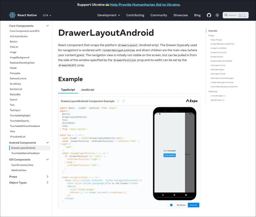 React native docs