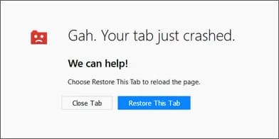Your tab crashed!