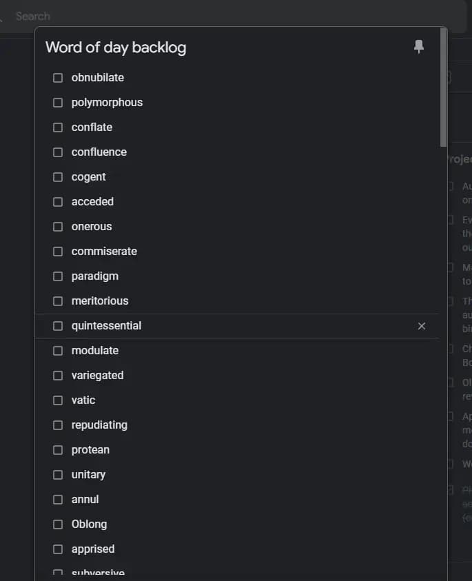 The backlog
